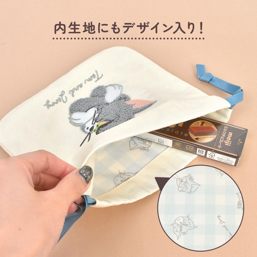 トムとジェリー 巾着ポーチ 小物入れ トム ジェリー タフィー サガラ刺繍 コスメ 化粧 ミニポーチ かわいい プレゼント ギフト | ブランド登録なし | 06