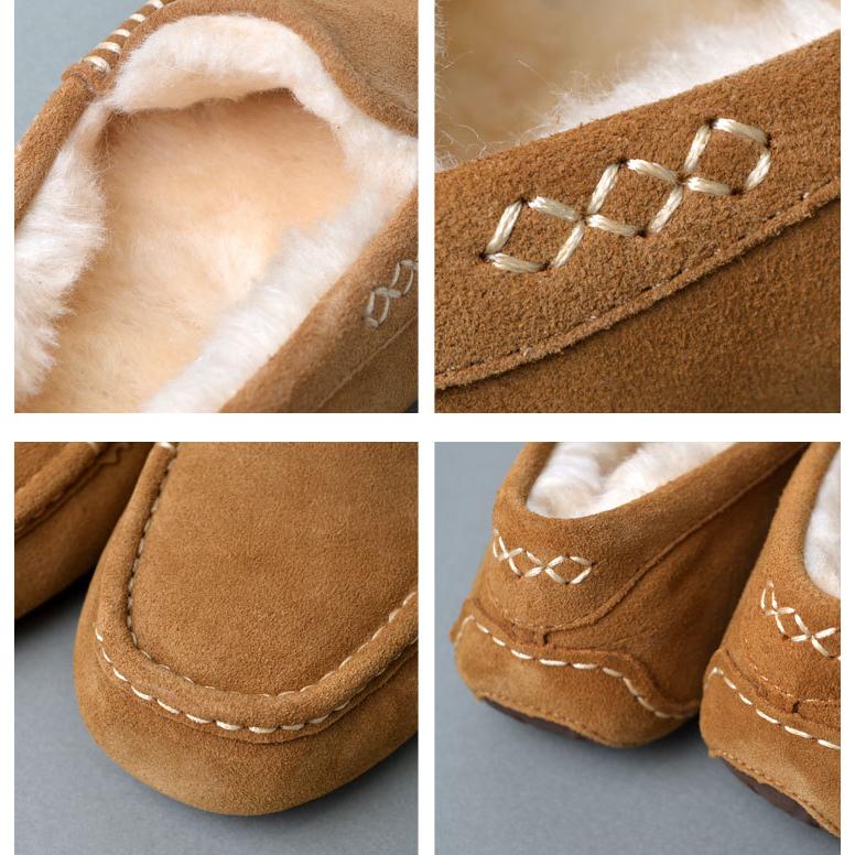 モカシン ugg アグ アンスレー ANSLEY スリッポン レディース 冬用 冬 ムートン おしゃれ もこもこ シープスキン スエード ローファー ぺたんこ 送料無料｜hauhau｜14