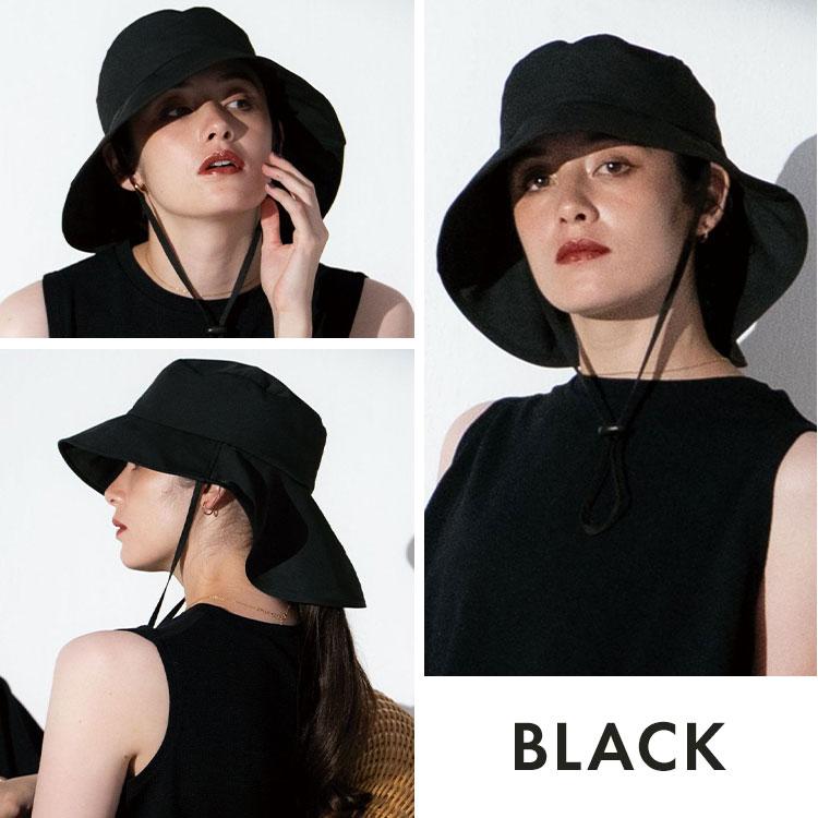Wpc. UVカット 帽子 レディース エアリーハット つば広 首元 日焼け