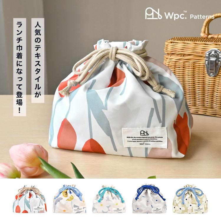 Wpc. Patterns wpc お弁当袋 保冷 巾着 おしゃれ 花柄 北欧 保冷剤