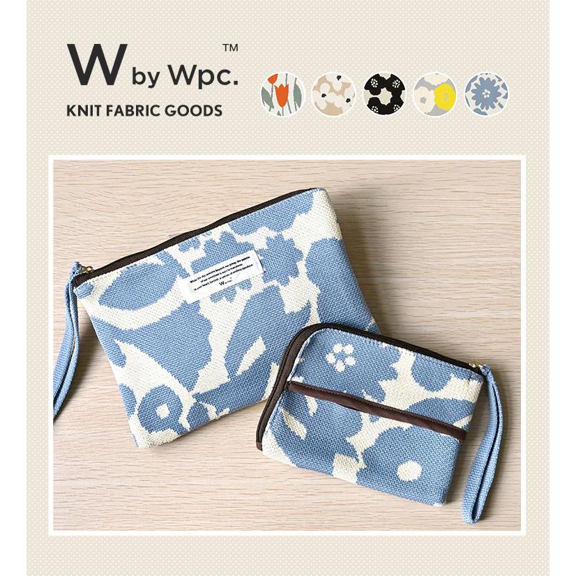 Wpc. フラットポーチ wpc 大きめ おしゃれ かわいい ニット 花柄