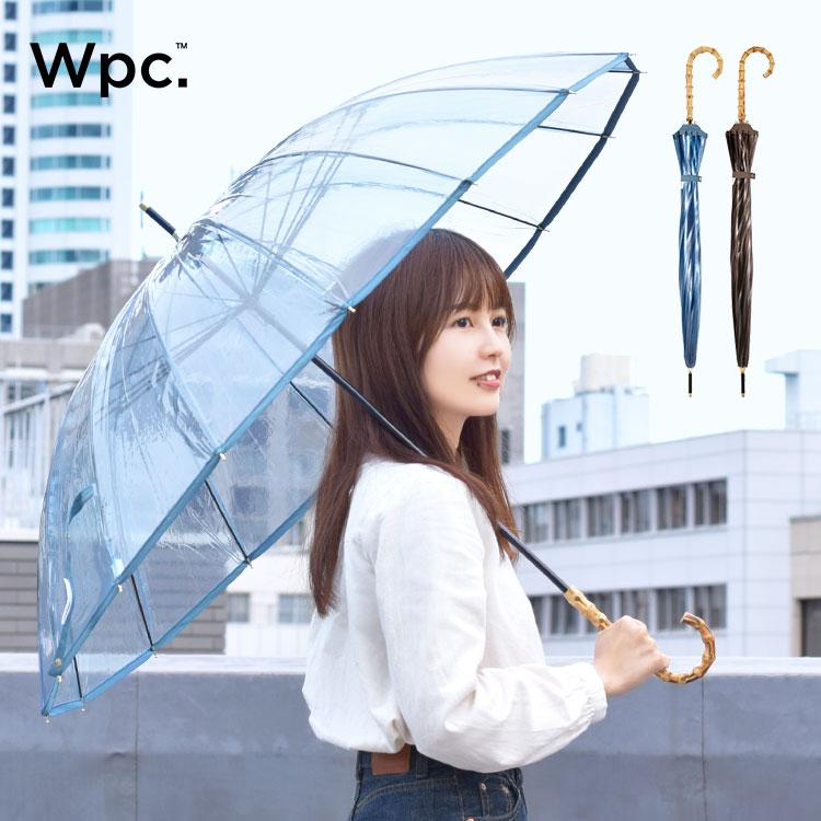 Wpc. 雨傘 レディース バンブー wpc 16本骨 クリア ダブリュピーシー 