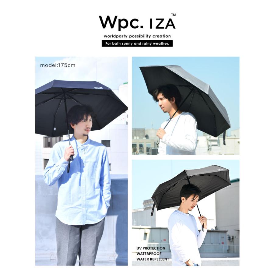 日傘 完全遮光 折りたたみ メンズ wpc IZA 折り畳み 軽量 遮光率100% 54cm UVカット 自動開閉 晴雨兼用 超撥水 男性 紫外線対策 美容 遮熱｜hauhau｜14