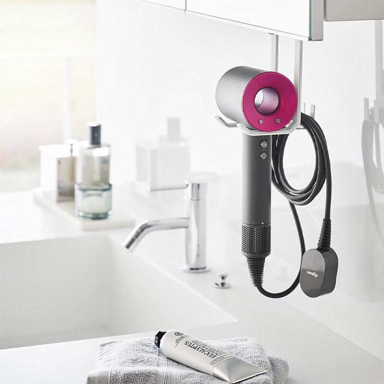 tower ドライヤー 収納 壁掛け 洗面台 棚下 フックドライヤー