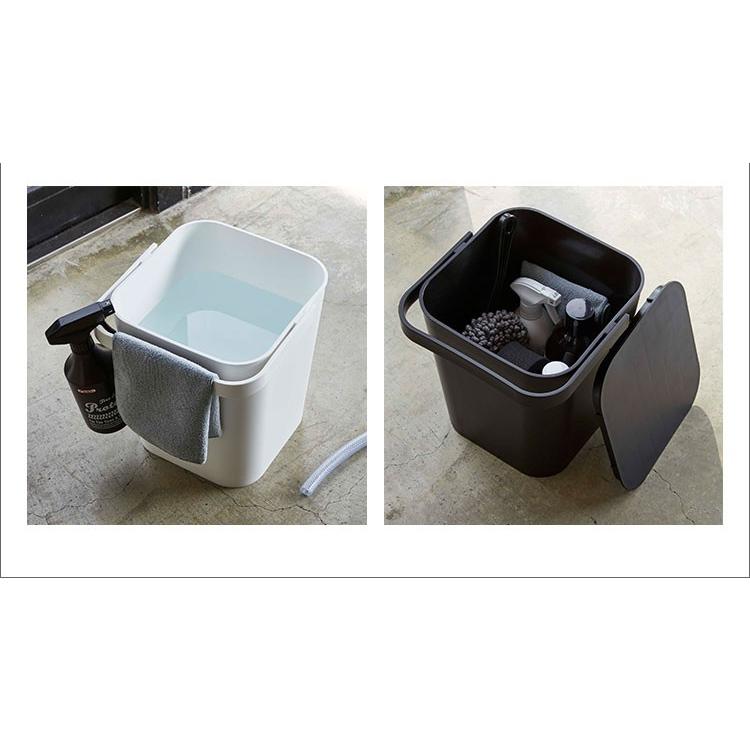 tower バケツ おしゃれ フタつき タワー 蓋付き 収納 12L 取っ手 角型