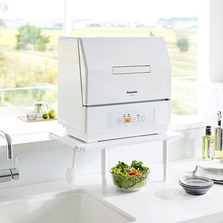 【新品未使用】山崎実業 カウンターに載せられる伸縮食洗機ラック ハイタイプ 黒色 tower カウンターに載せられる伸縮食洗機ラック タワー ハイタイプ