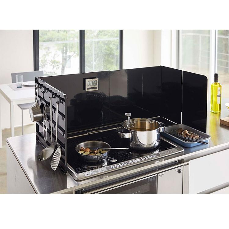 新品 レンジガード 伸縮 タワー tower 45〜75cm対応 置型 ブラック 楽天市場】tower タワー 伸縮レンジガード[レンジガード