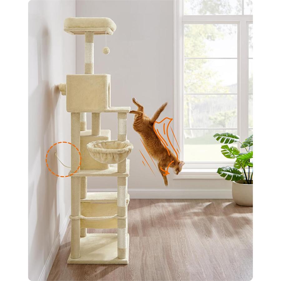 FEANDREA キャットタワー おしゃれ 据え置き 猫タワー 大型猫 FEANDREA キャットタワー おしゃれ 据え置き 猫タワー 大型猫