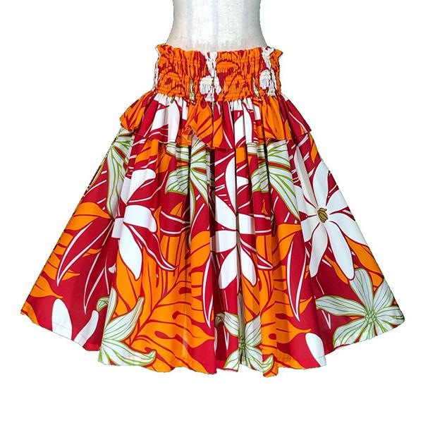 パウスカート 安い フラ フラダンス デザインパウスカート 2段フリル