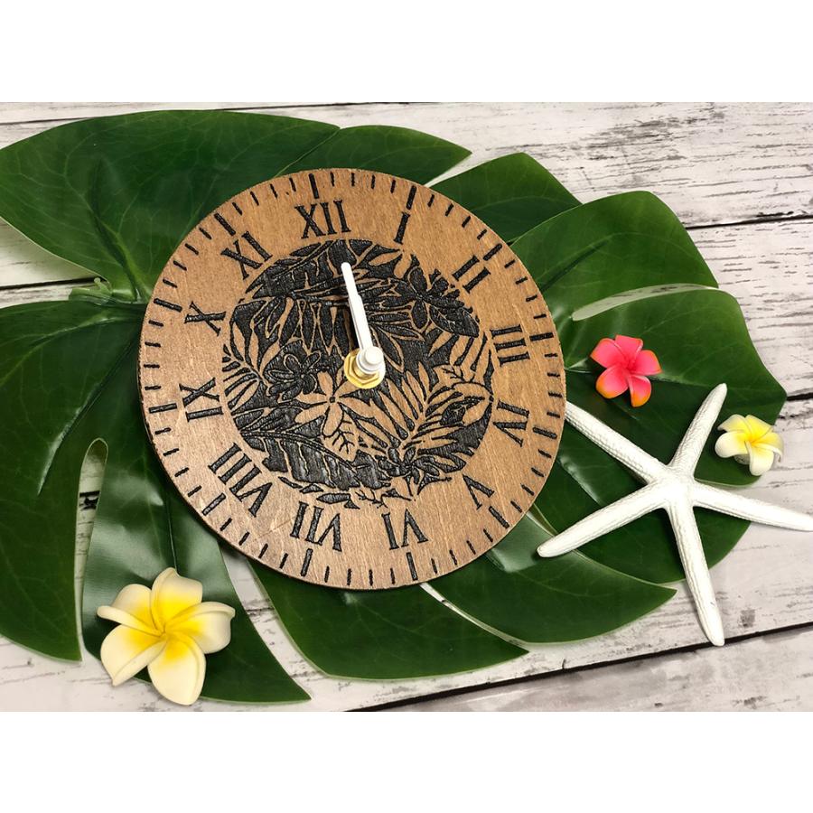 時計 木製 壁掛け 可愛い ハワイアン オシャレ ギフト 母の日 敬老の日