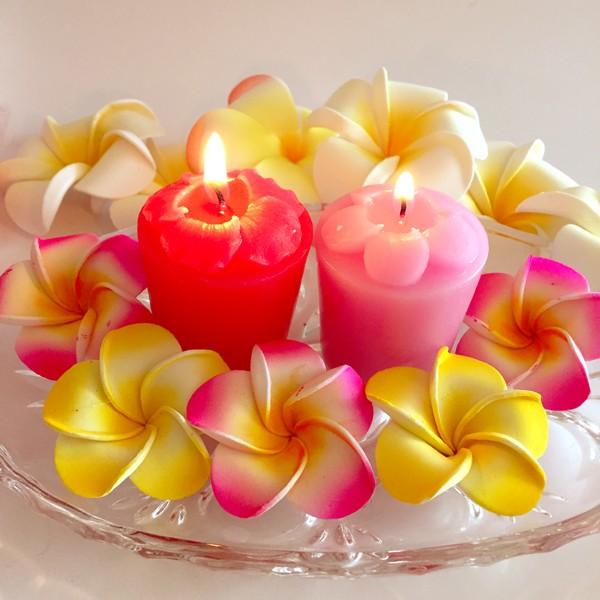 キャンドル ハワイアンキャンドル ハイビスカス プルメリア 花の香りと造花つき ハワイばらまきお土産 おしゃれ 人気ハワイ土産 ハワイ土産女子 Candlemini ハワイショップ ハウオリ 通販 Yahoo ショッピング
