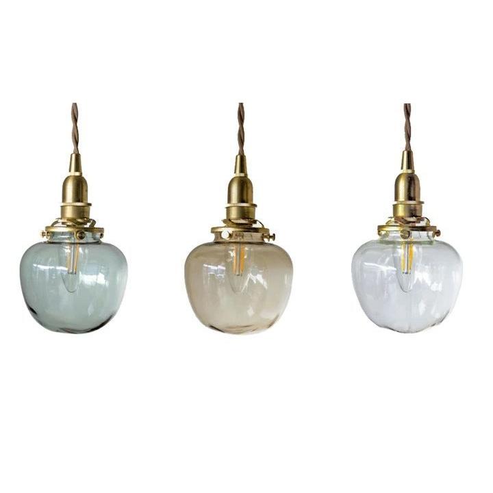ペンダントライト ソケット\u0026シェードセット BRASS＆ガラス E17 コード長が選べる 30cm 60cm 100cm 150cm シーリングカバー付き 北欧 safu サフの画像