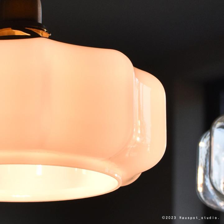 ペンダントライト ソケット シェード 電球 セット Glass Lighting Mサイズ E17 E26 コード長が選べる 30cm 60cm 100cm 150cm 25W 40W Fearn カバー付_2