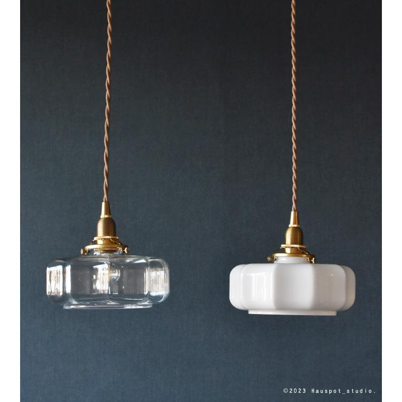 ペンダントライト ソケット シェード 電球 セット Glass Lighting Mサイズ E17 E26 コード長が選べる 30cm 60cm 100cm 150cm 25W 40W Fearn カバー付_3