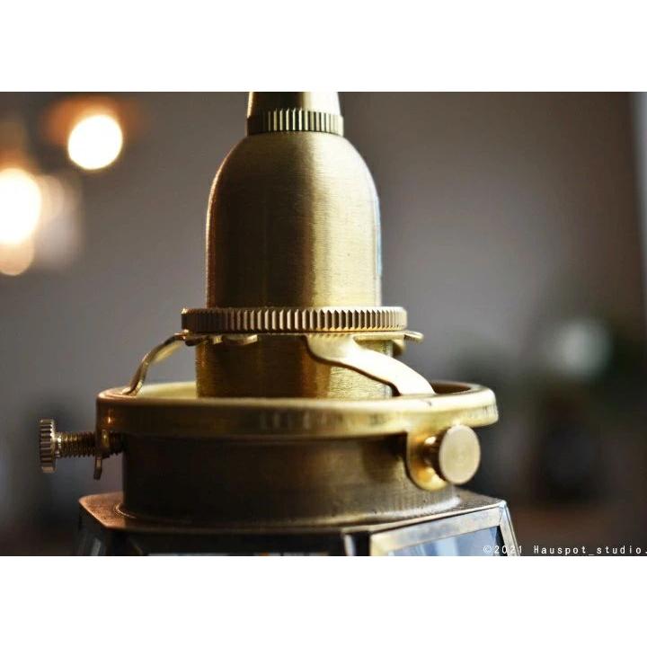 ペンダントライト ソケット\u0026シェードセット BRASS\u0026クリアガラス E17 コード長が選べる 15cm 30cm 60cm 100cm 150cm ガラスシェード 透明 Sion シオンの画像