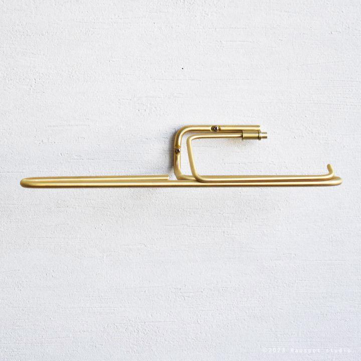 トイレットペーパーホルダー 真鍮 おしゃれ ren brass ダブル ブラス ペーパーホルダー 金 モダン 北欧 トイレ 清潔 スタイリッシュ_2