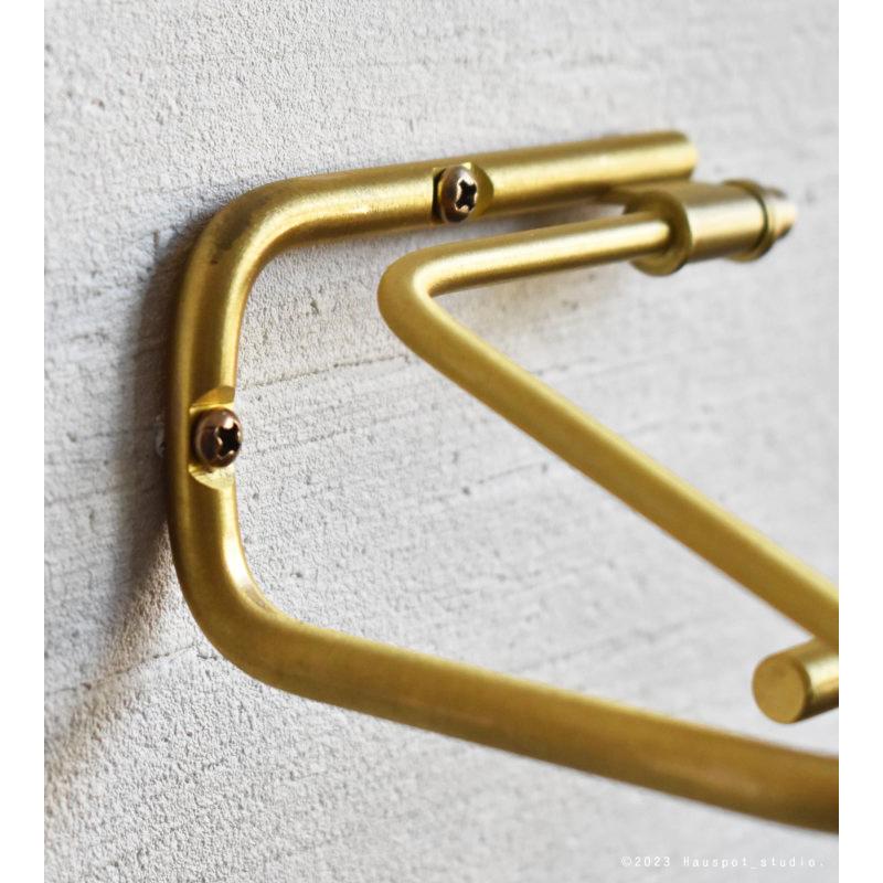 トイレットペーパーホルダー 真鍮 おしゃれ ren brass ダブル ブラス ペーパーホルダー 金 モダン 北欧 トイレ 清潔 スタイリッシュ_4