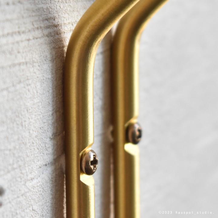 フック 真鍮 壁 おしゃれ ren brass ワイドU字フック ブラス 壁掛け