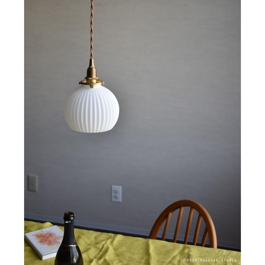 ペンダントライト ソケット\u0026シェードセット Shell shade round.  E17 E26  15cm 30cm 60cm 100cm 150cm 乳白色 透明 クリア コード長が選べるの画像