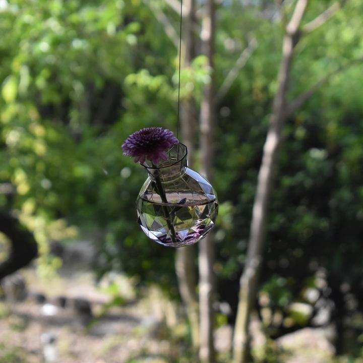 フラワーベース 吊り下げ 花瓶 おしゃれ ユッコ 吊り下げワイヤー付き 