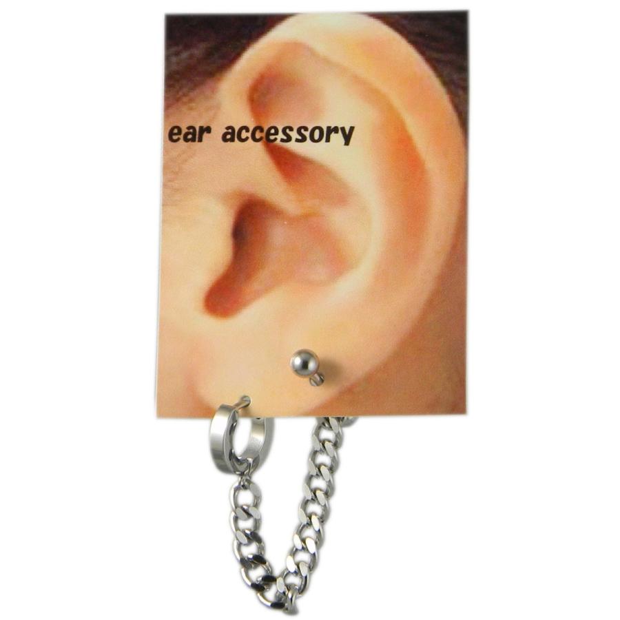 2ホール ピアス チェーン メンズ レディース ぶらさがり ステンレス片耳 メール便可 497 48 Havana Moon 通販 Yahoo ショッピング