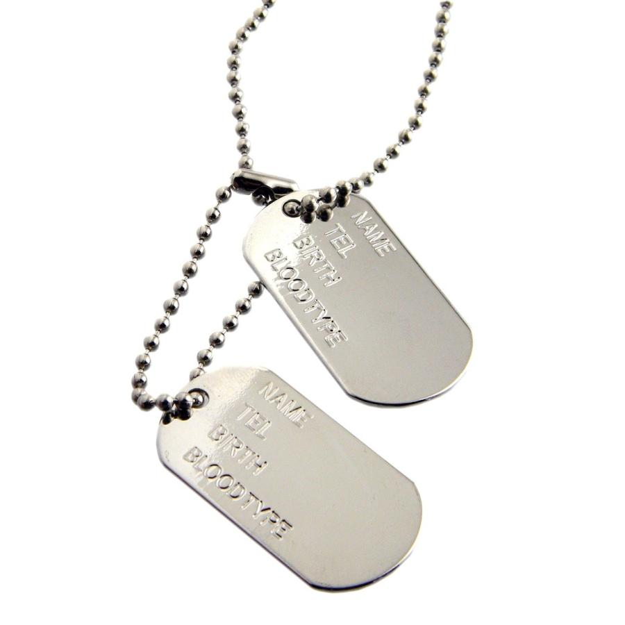 プレート ネックレス ドッグタグ IDプレート ペンダント小/メール便可