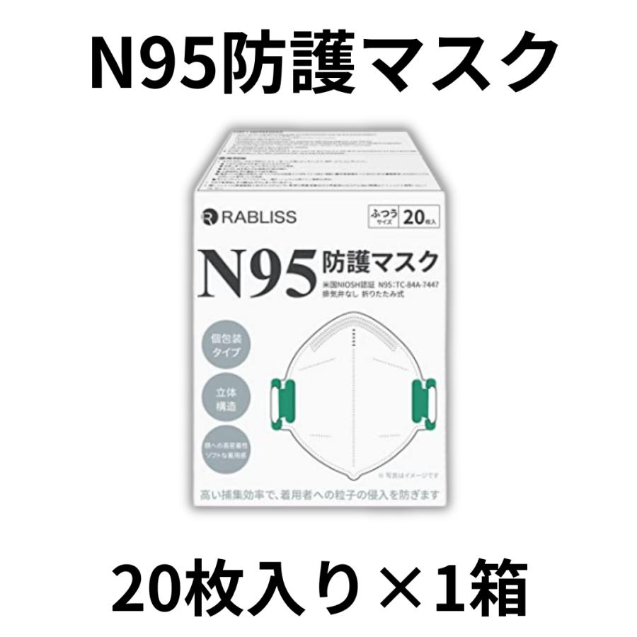 N95 マスク 医療用 防護マスク 小林薬品米国NIOSH認証 個包装 20枚入り