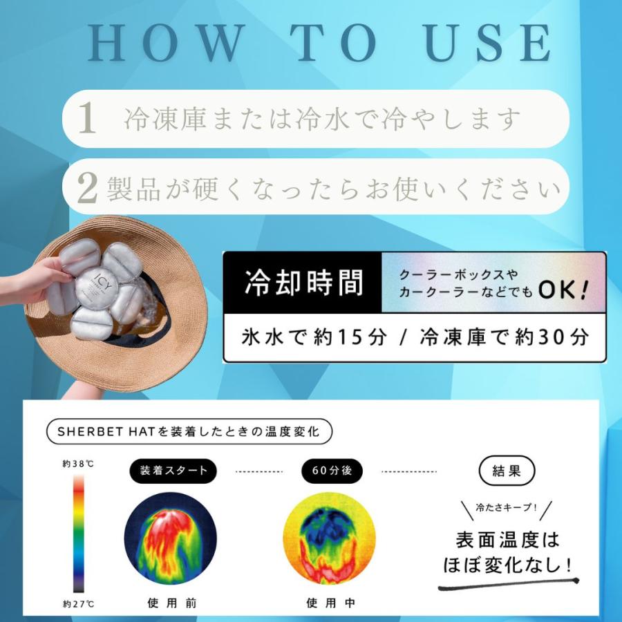 シャーベットハット アイスハット ヘッド クール 冷感 熱中症 シャーベットハット アイスハット ヘッド クール 冷感 熱中症