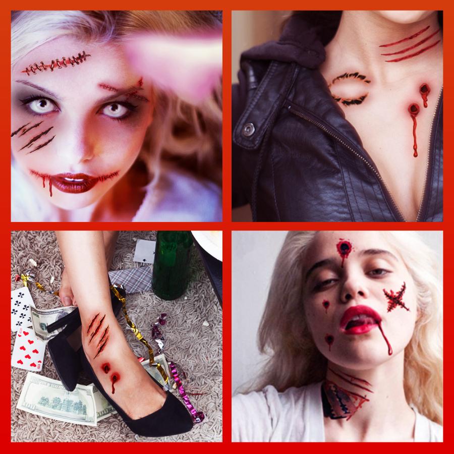 傷 跡 タトゥ シール ボディ ゾンビ メイク ホラー コスプレ 仮装 血糊 縫合 30枚セット Hvk Scr30 Havikaショップ ヤフー店 通販 Yahoo ショッピング