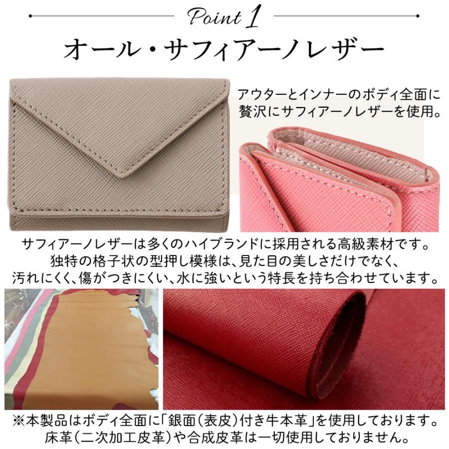 ミニ 財布 レディース 本革 三つ折り サフィアーノ バイカラー ミニ 財布 レディース 本革 三つ折り サフィアーノ バイカラー