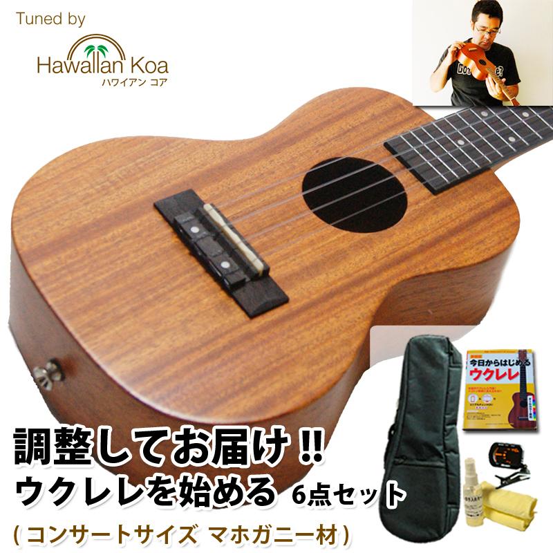 ウクレレ 初心者セット コンサート ウクレレ ケース チューナー 教則本  