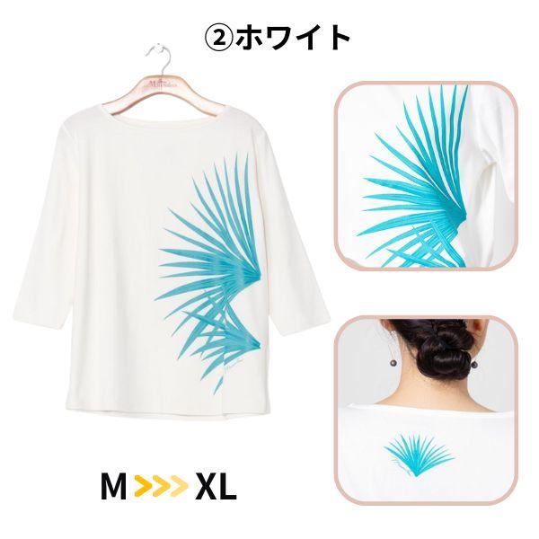 Maunaloa（マウナロア） フラ フラダンス ハワイアン七分袖Tシャツ