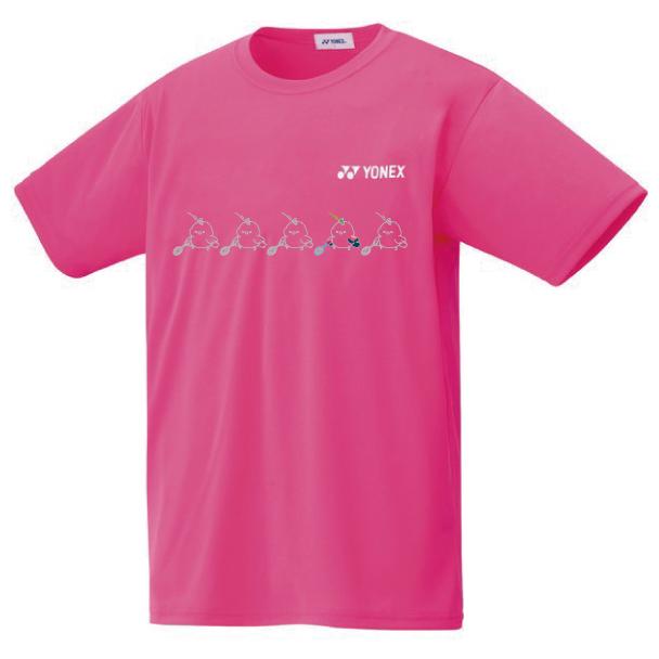 【ヨネックス】半袖ロゴプリントTシャツ S ピンク バックプリントあり 限定品 ヨネックス】半袖ロゴプリントTシャツ S ピンク バックプリント