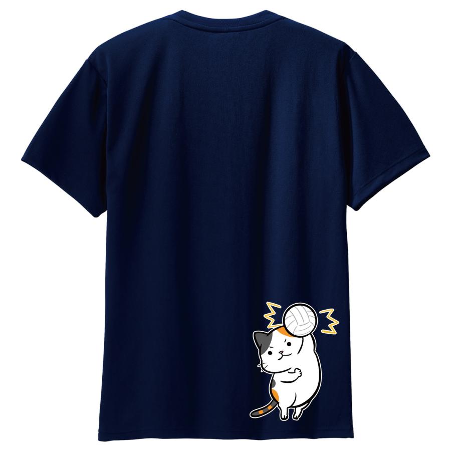 【猫 アタック 】バレーボール Tシャツ 半袖 ドライTシャツ【00300】【ジュニア〜大人サイズ対応】【男女兼用】吸汗速乾 UVカット【送料無料】【納期5日-1週間】｜haya｜14