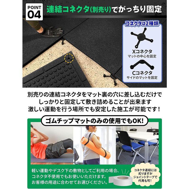 MUSCLE FACTORY ゴムチップマット ジム マット 25mm ゴム フロアマット