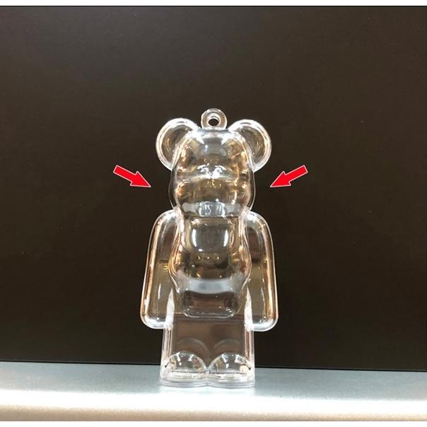 ベアブリック用 クリアケース BE@RBRICK 100% ボールチェーン・ポーチ