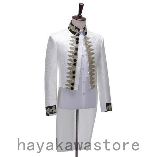 定番の中古商品 ジャケット ステージ コスプレ ジャケット タキシード 年会 タキシード 燕尾服 王子様 コスプレ コート ジャケット メンズ ステージ ダンス衣装 ハロウィン 演出服 ロング 宮廷風ブレザー舞台劇 アウター全店２点 Www Threeriversofs Com