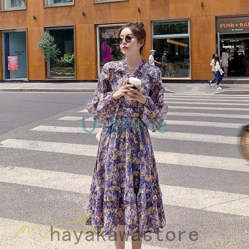 ワンピース 夏 オシャレ 通勤 ショート 花柄ワンピース レディース 膝丈ワンピース 半袖 韓国風 カジュアル 着 きれいめ Vネック 欧米風 Feb Unkhair Ac Id