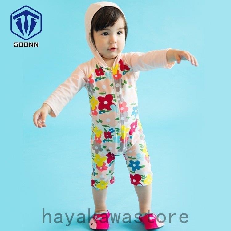 新品 正規品 ベビー水着 水着 Kids 女の子 ロンパース 長袖 オールインワン みずぎ 赤ちゃん スイムウェア Uv対策 日焼け止め 子ども水着 スクール ビーチ 海水浴 Commerces Boutique