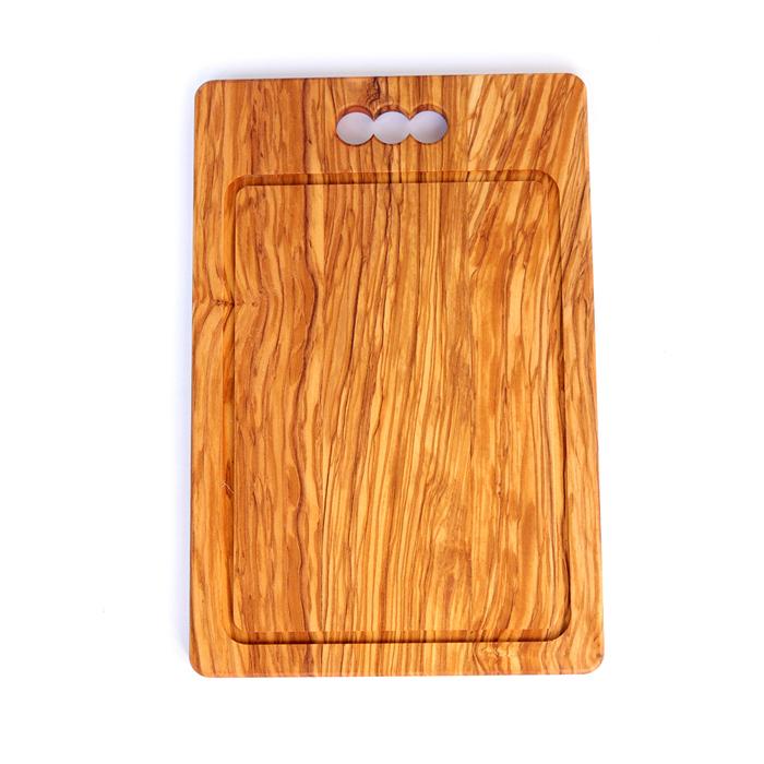 Arteinolivo] オリーブウッド カッティングボード-(長方形/溝