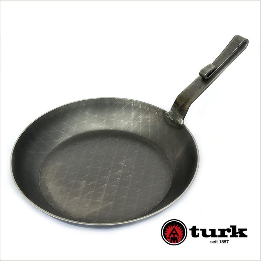 [turk/ターク]鉄製フライパン(ベントハンドルタイプ)28cmロースト用深型タイプ/ 正規品[ドイツ製 調理器具 キッチン用品]