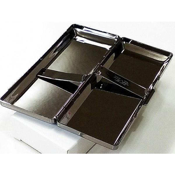 シガレットケース ロング対応 超コンパクト 黒ニッケル プレーン