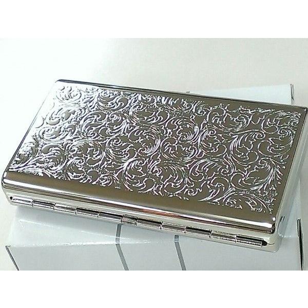 シガレットケース ロング シルバーアラベスク レディース コンパクト
