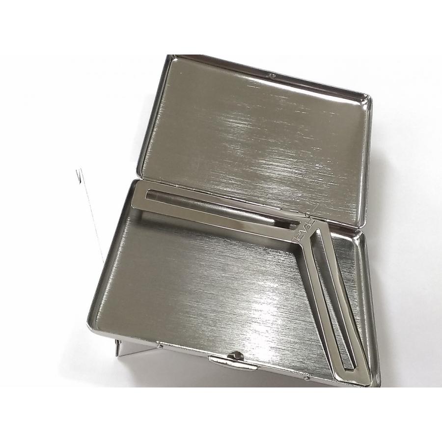 シガレットケース ロング シルバーサテン タバコケース レディース