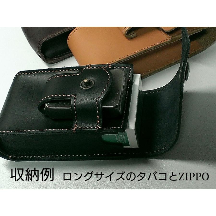 シガレットケース 革 タバコケース ZIPPOも収納可能 本革製 おしゃれ