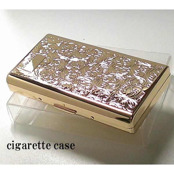 Pearl シガレットケース レディース ロング対応 ゴールドアラベスク