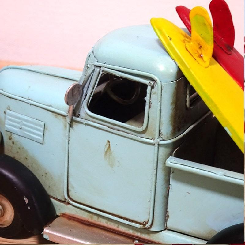 ビンテージミニカー サーフボード付き 楽天市場】ヴィンテージカー 車 ブリキ オブジェ おもちゃミニ