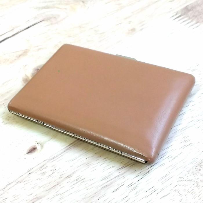 Pearl シガレットケース ロング タバコケース コスモス 薄型 キャメル