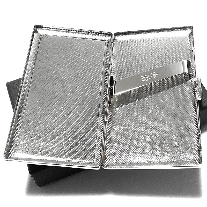 タバコケース 100mm ロング リリースリム シルバーサテン