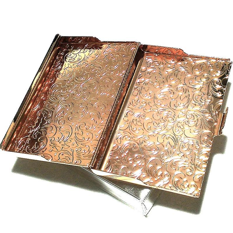 カードケース カジュアル 名刺入れ ゴールド アラベスク 潰れない 名刺